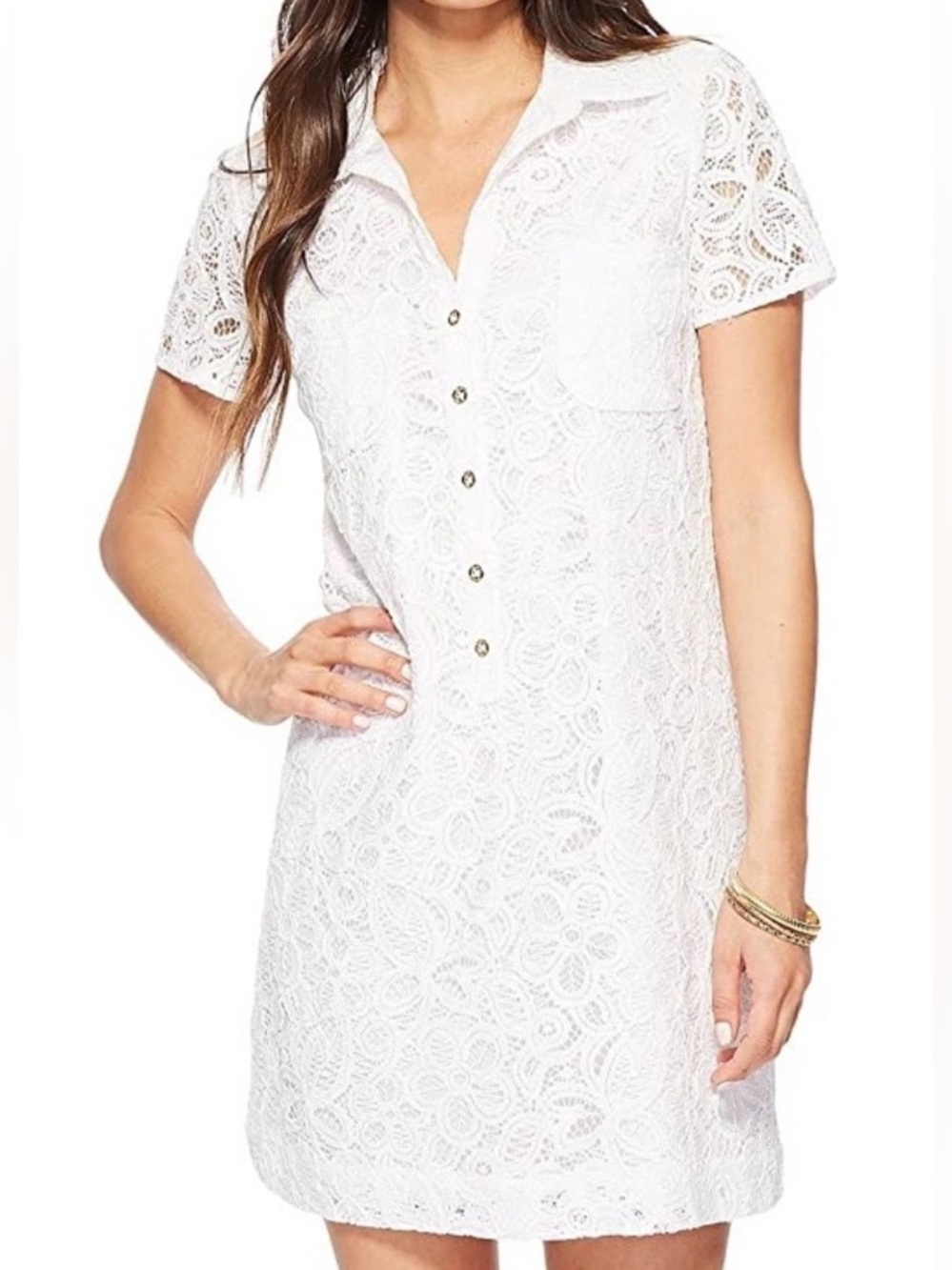 Lilly Pulitzer Nelle white lace dress size 12